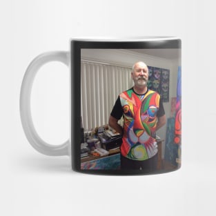 Hubby modelling one of my designs Mug